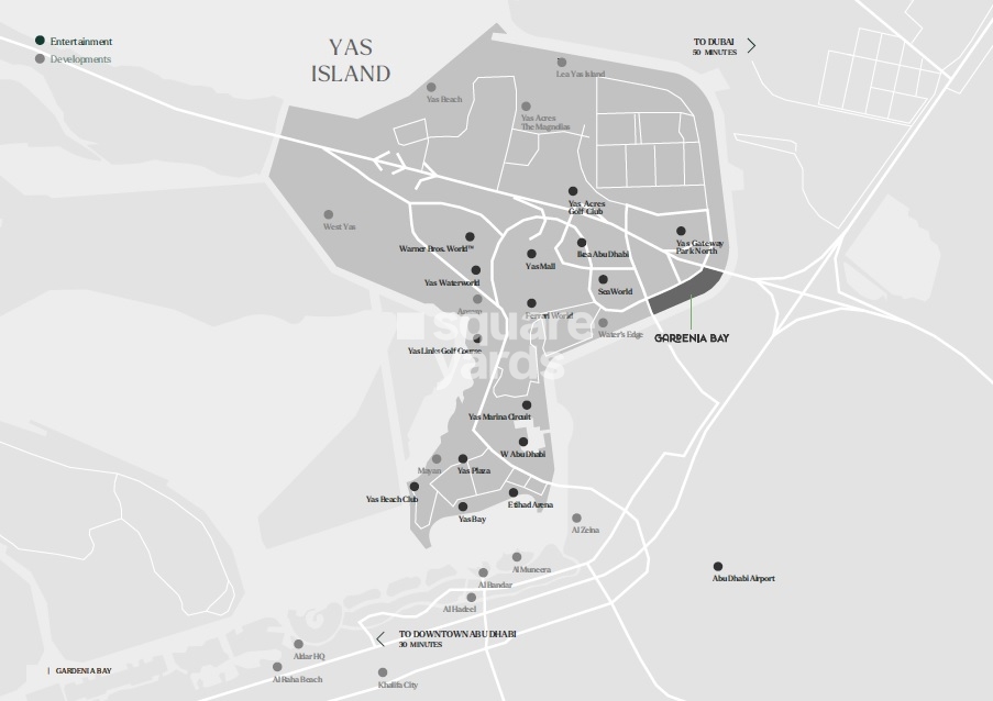 Aldar Gardenia Bay Apartments Location Image