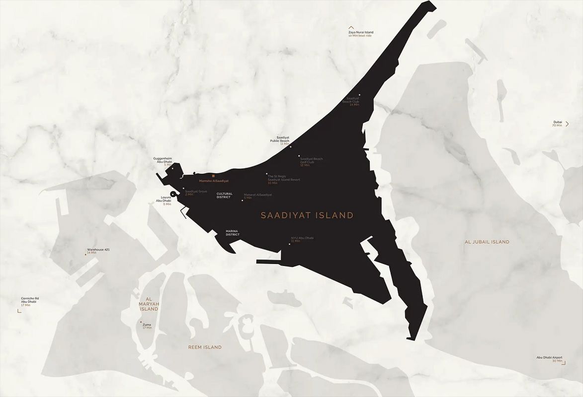 Aldar Mandarin Oriental Residences Location Image