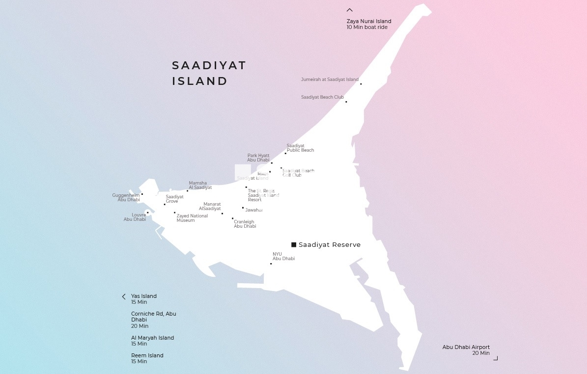 Aldar Saadiyat Reserve The Dunes Location Image