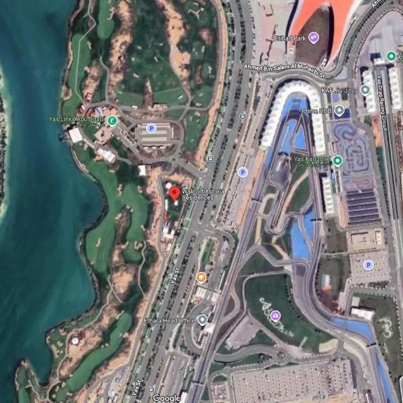 Aldar Waldorf Astoria Residences Location Image