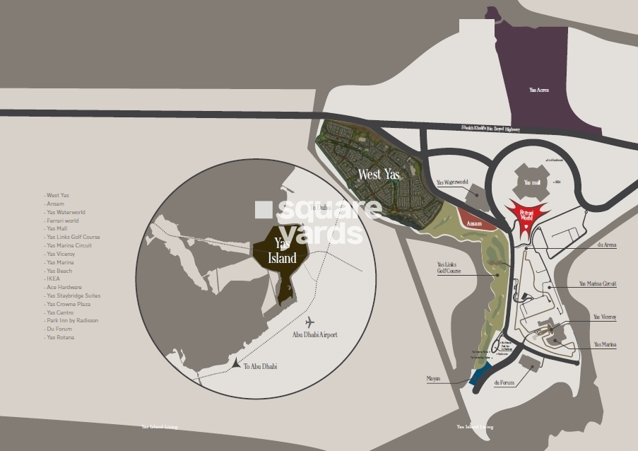 Aldar West Yas Location Image