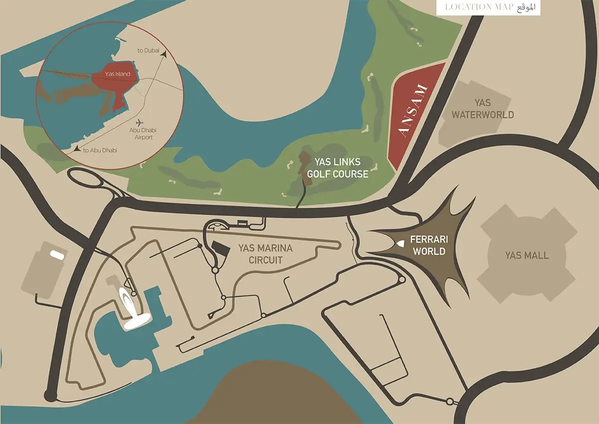Aldar Yas Golf Collection Location Image