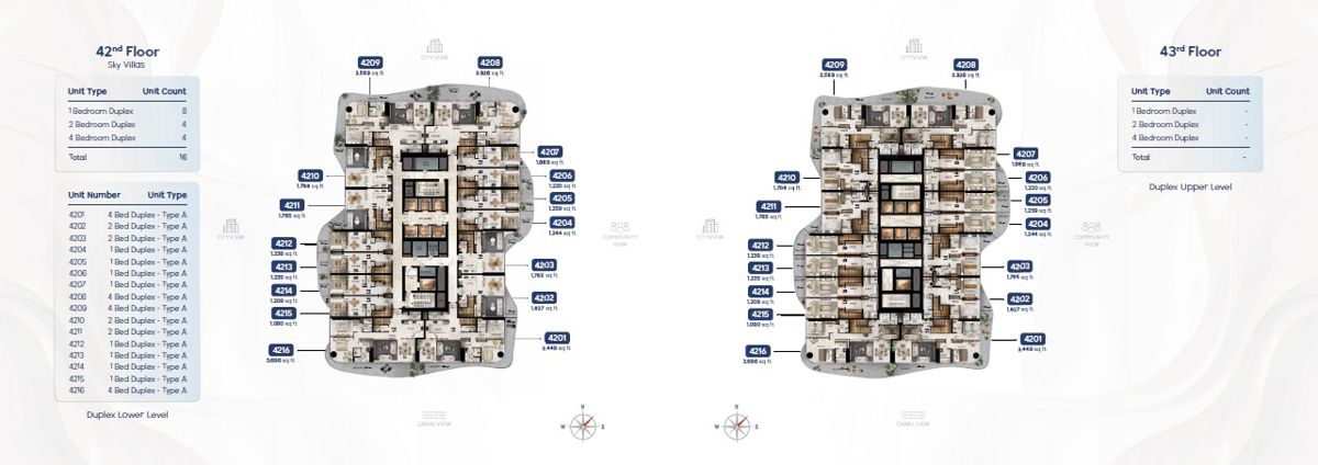 Radiant Waves Floor Plans