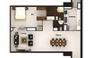 Aabar Al Durrah Tower 1 Bed Layout