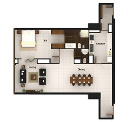 1 Bed 1356 Sq. Ft. Apartment in Aabar Al Durrah Tower