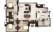 Aabar Al Durrah Tower 3 Beds Layout
