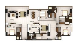 4 Beds 4176 Sq. Ft. Apartment in Aabar Al Durrah Tower