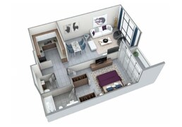 1 Bed 936 Sq. Ft. Apartment in Aabar Lamar Residences