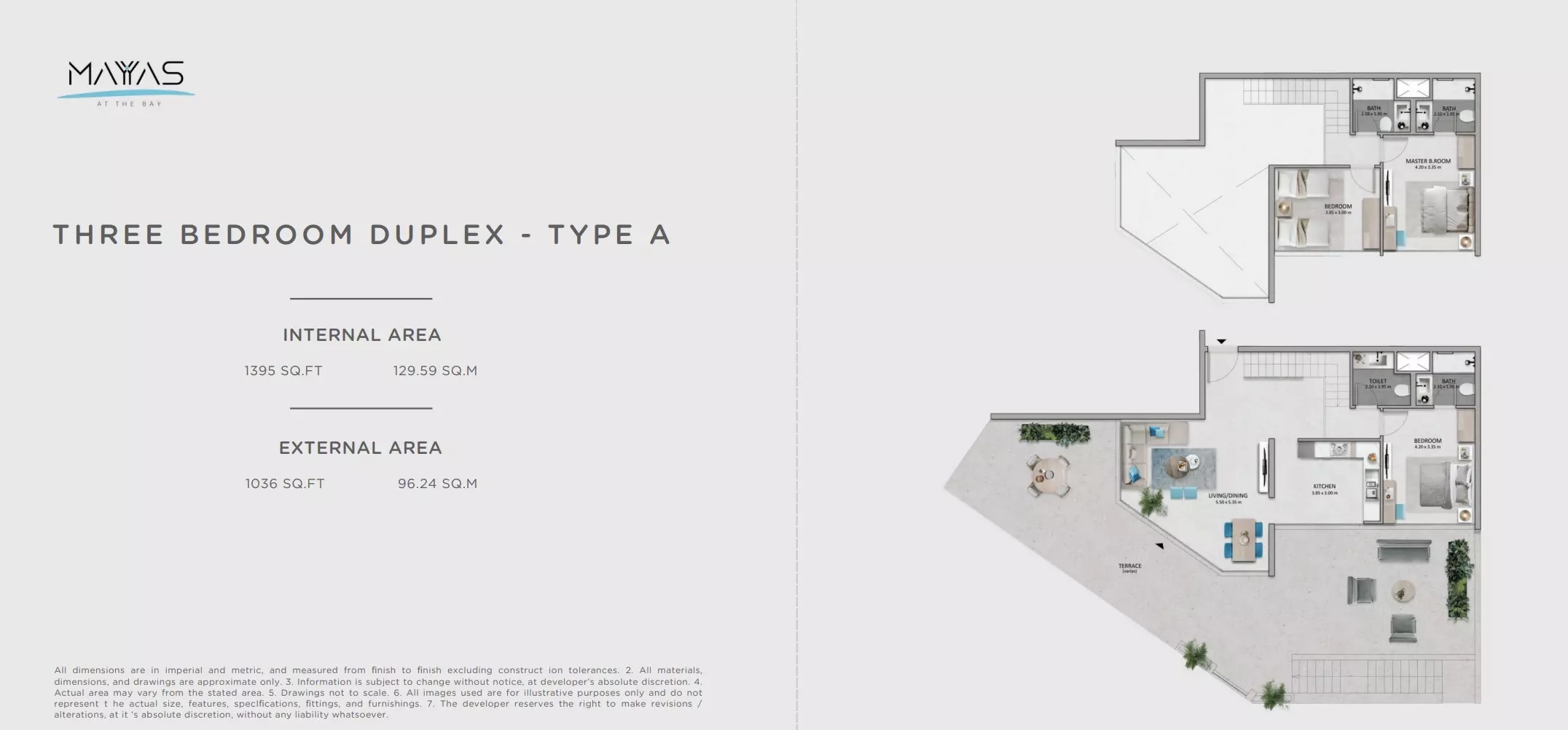 3 Beds 1395 Sq. Ft. Apartment in Advanced Mayyas