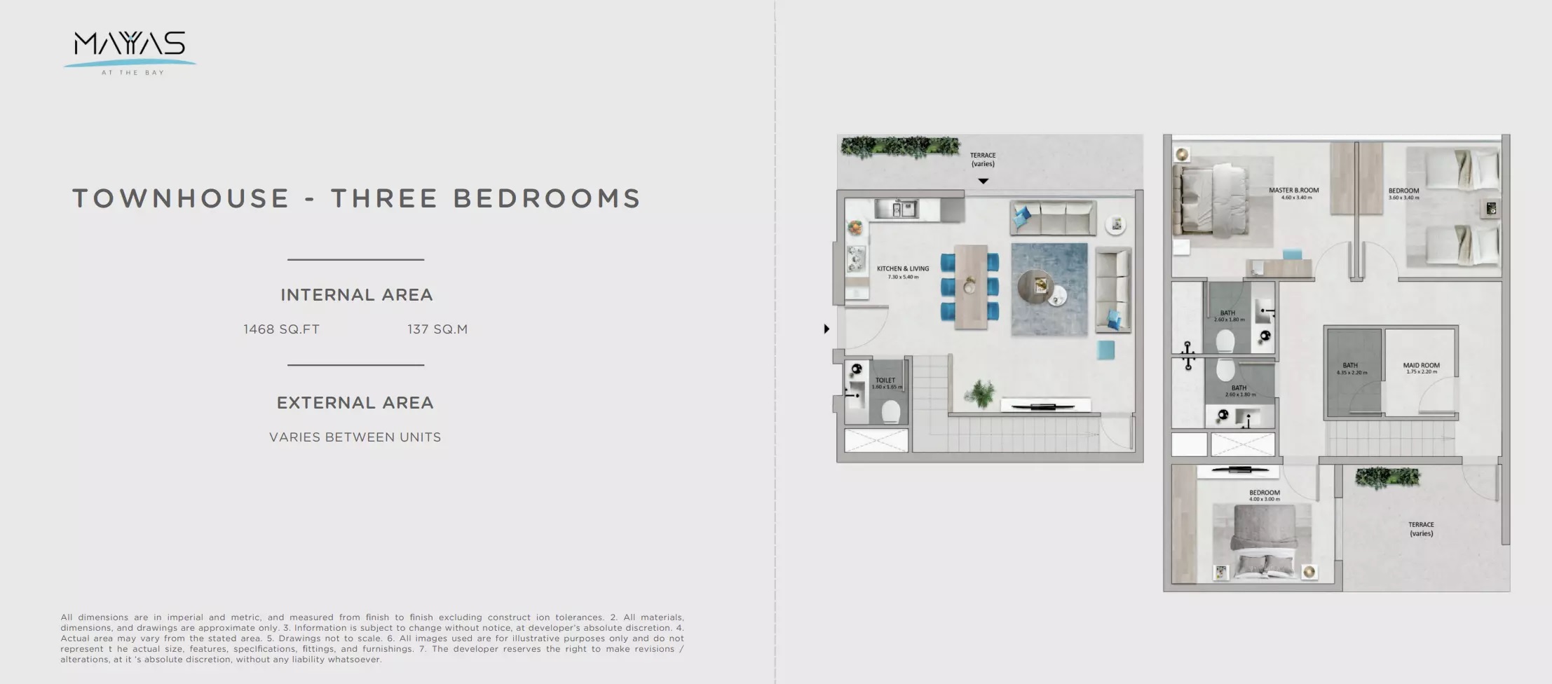 3 Beds 1468 Sq. Ft. Townhouse in Advanced Mayyas