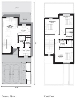 3 Beds 1636 Sq. Ft. Townhouse in Al Ghadeer Village