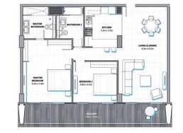 2 Beds 1374 Sq. Ft. Apartment in Aldar Al Hadeel