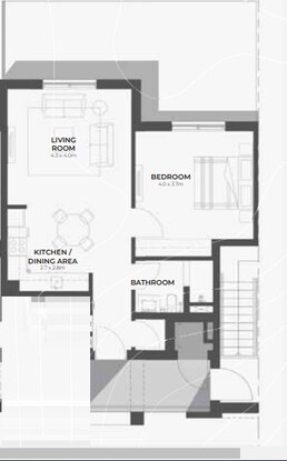 1 Bed 592 Sq. Ft. Apartment in Aldar Alghadeer