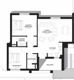 2 Beds 1055 Sq. Ft. Apartment in Aldar Alghadeer