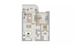 Aldar Fahid Beach Terraces 1 Bed Layout