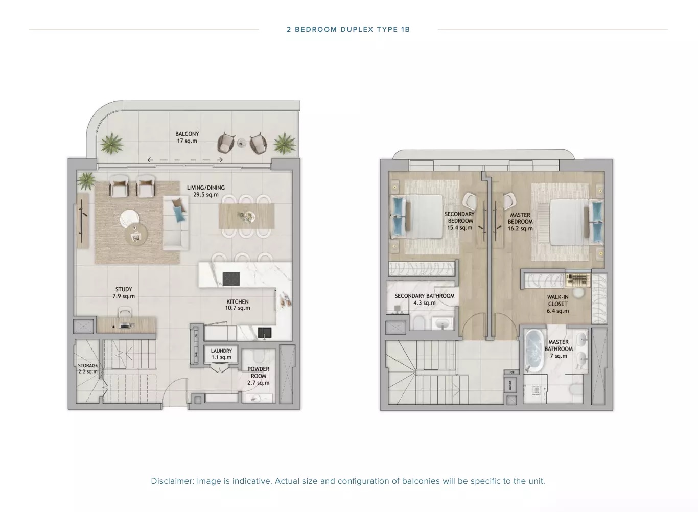 2 Beds 1668 Sq. Ft. Apartment in Aldar Fahid Beach Terraces