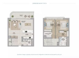 2 Beds 1668 Sq. Ft. Apartment in Aldar Fahid Beach Terraces
