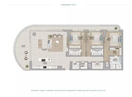 3 Beds 3261 Sq. Ft. Apartment in Aldar Fahid Beach Terraces