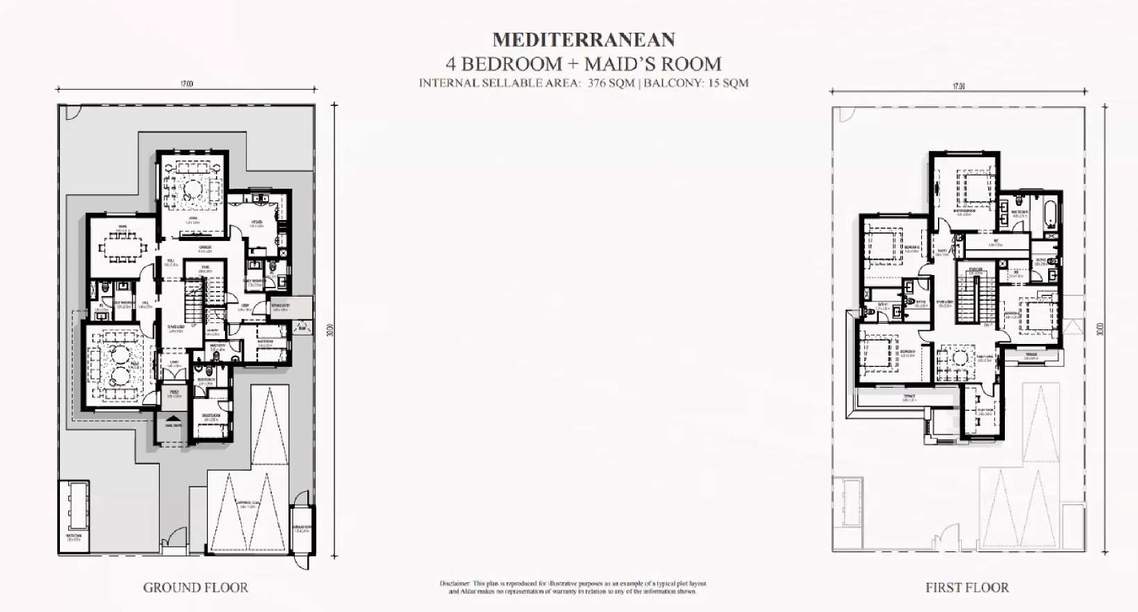 Aldar Fay Alreeman 4 Beds Layout