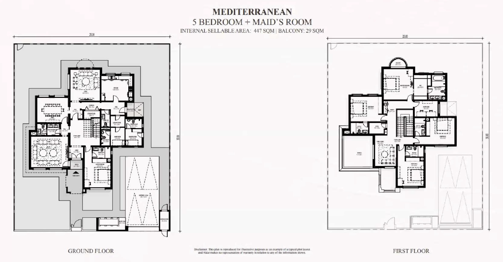 Aldar Fay Alreeman 5 Beds Layout