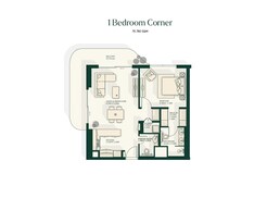 1 Bed 762 Sq. Ft. Apartment in Aldar Gardenia Bay Apartments