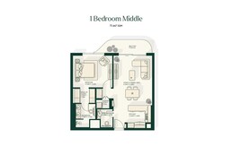 1 Bed 791 Sq. Ft. Apartment in Aldar Gardenia Bay Apartments