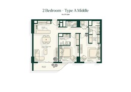 2 Beds 1145 Sq. Ft. Apartment in Aldar Gardenia Bay Apartments