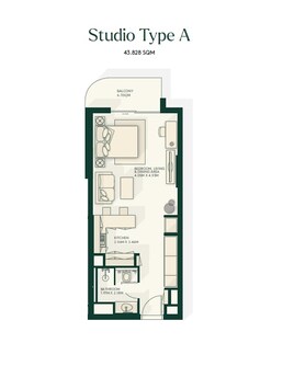 472 Sq. Ft. Studio in Aldar Gardenia Bay Apartments