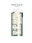 Aldar Gardenia Bay Apartments Studio Layout