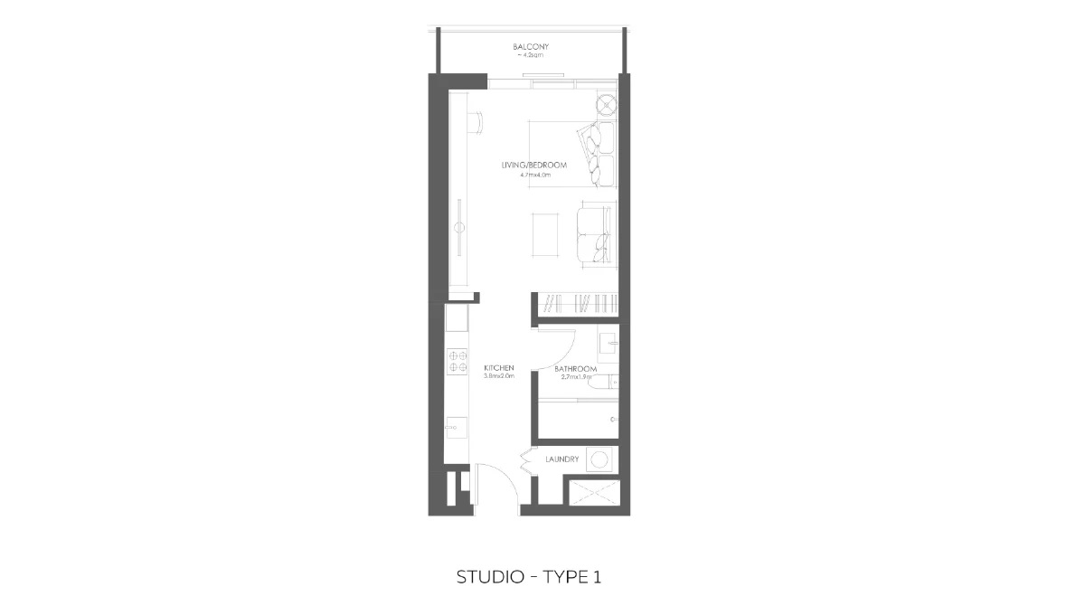 493 Sq. Ft. Studio in Aldar Grove Beach Views