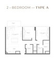 Aldar Grove Fountain Views 2 Beds Layout