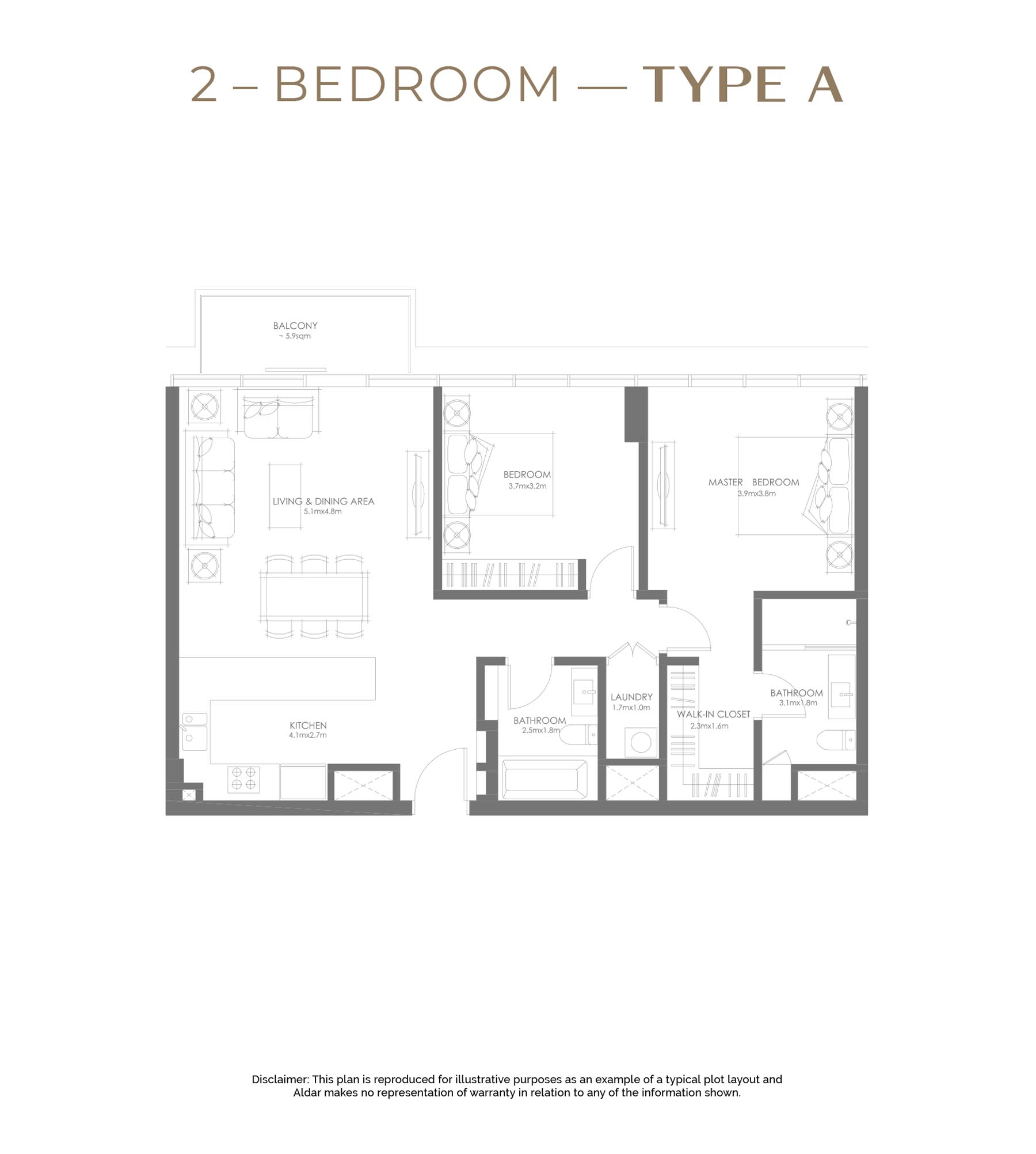 Aldar Grove Gallery Views 2 Beds Layout
