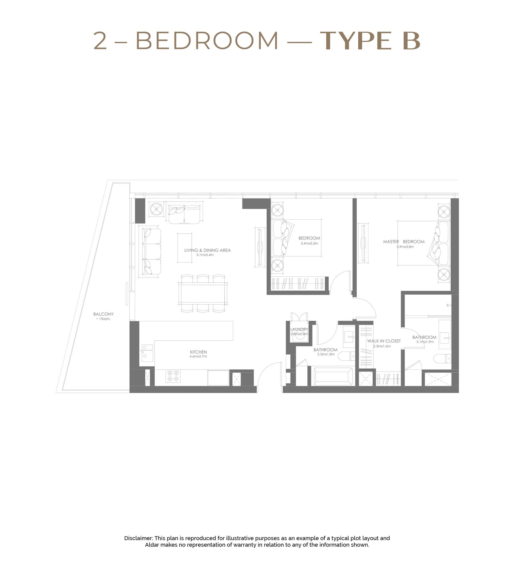 Aldar Grove Gallery Views 2 Beds Layout