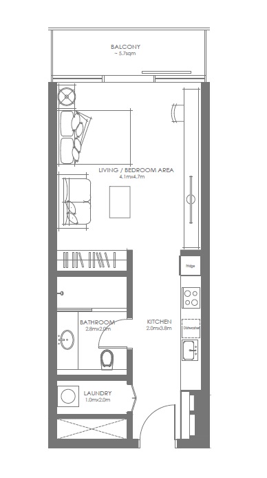 482 Sq. Ft. Studio in Aldar Louvre Residences