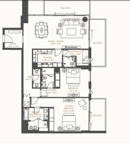 2 Beds 2433 Sq. Ft. Apartment in Aldar Mamsha Al Saadiyat