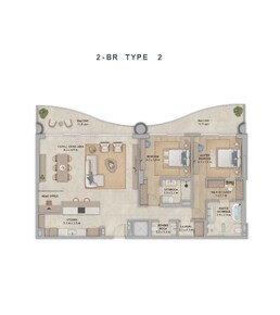 2 Beds 1798 Sq. Ft. Apartment in Aldar Mamsha Palm