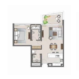 1 Bed 864 Sq. Ft. Apartment in Aldar Mayan