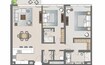 Aldar Mayan 2 Beds Layout
