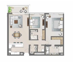 2 Beds 1232 Sq. Ft. Apartment in Aldar Mayan