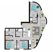 Aldar Meera 3 Beds Layout