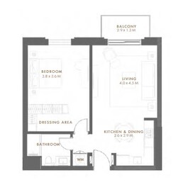 1 Bed 710 Sq. Ft. Apartment in Aldar Reflection