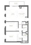 Aldar Reflection 2 Beds Layout