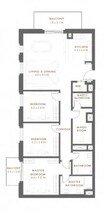 Aldar Reflection 3 Beds Layout