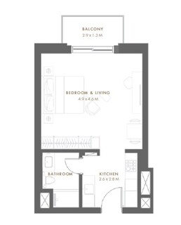 398 Sq. Ft. Studio in Aldar Reflection