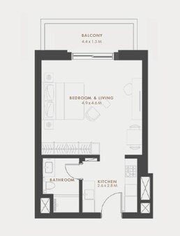 452 Sq. Ft. Studio in Aldar Reflection