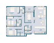 Aldar Selina Bay 3 Beds Layout