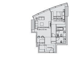 1 Bed 833 Sq. Ft. Apartment in Aldar Sun Tower