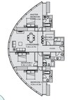 Aldar Sun Tower 3 Beds Layout