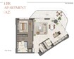 Aldar The Arthouse 1 Bed Layout