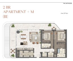 2 Beds 2465 Sq. Ft. Apartment in Aldar The Arthouse